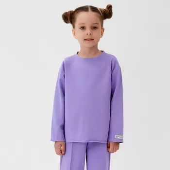Футболка детская с длинным рукавом KAFTAN, размер 30 (98-104 см), сиреневая