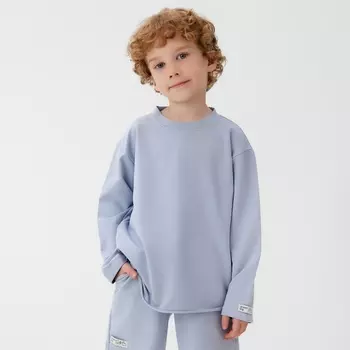 Футболка детская с длинным рукавом KAFTAN, размер 32 (110-116 см), серая