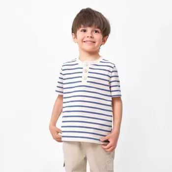 Футболка детская в полоску KAFTAN "Basic line", р.36 (134-140 см)