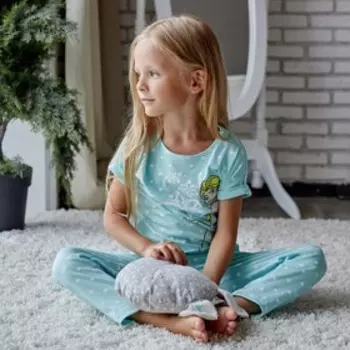 Футболка Disney "Холодное сердце", рост 122-128 (34), голубой