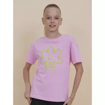 Футболка для девочек, рост 104 см, цвет розовый