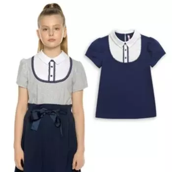 Футболка для девочек, рост 116 см, цвет синий