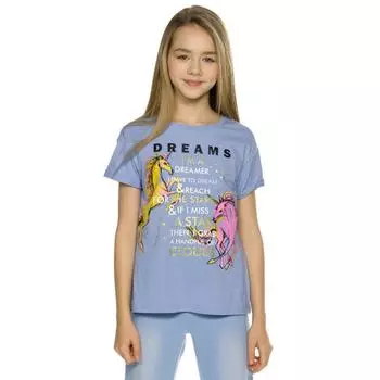 Футболка для девочек, рост 134 см, цвет лаванда