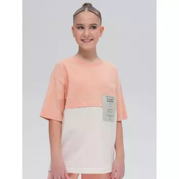 Футболка для девочек, рост 152 см, цвет персиковый