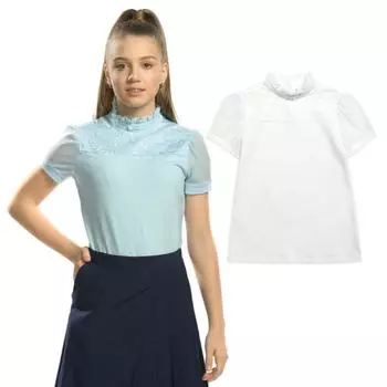 Футболка для девочек, рост 158 см, цвет белый