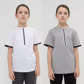 Футболка для девочек, рост 158 см, цвет белый