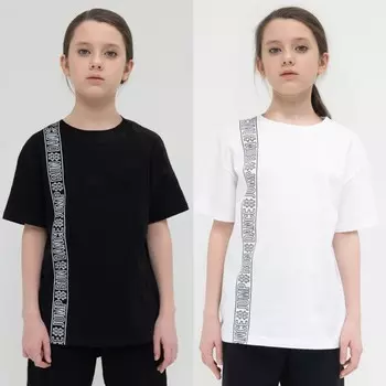 Футболка для девочек, рост 158 см, цвет белый