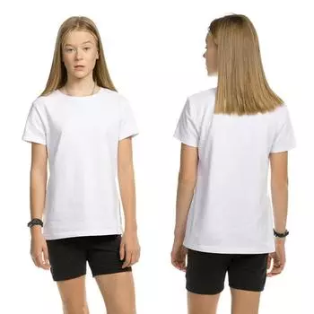 Футболка для девочек, рост 164 см, цвет белый