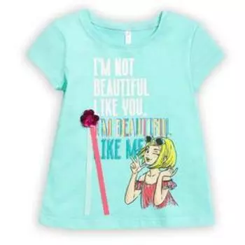 Футболка для девочек, рост 164 см, цвет ментол