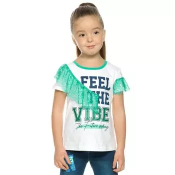 Футболка для девочек, рост 86 см, цвет белый