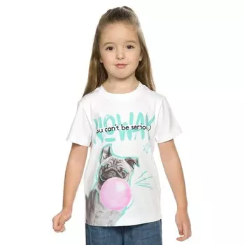 Футболка для девочек, рост 86 см, цвет белый