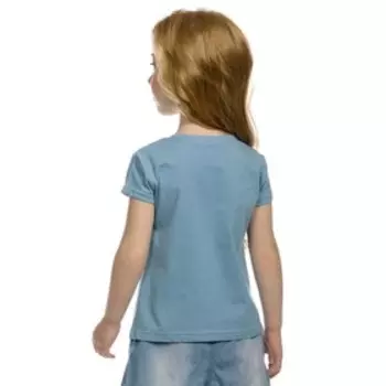 Футболка для девочек, рост 92 см, цвет голубой