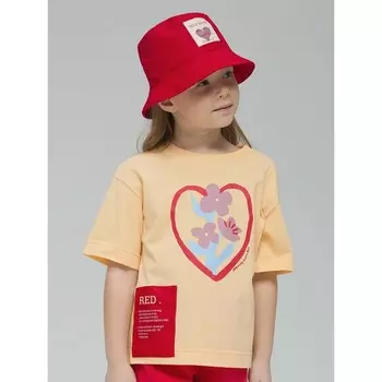 Футболка для девочек, рост 98 см, цвет жёлтый