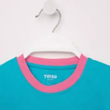 Футболка для девочки , цвет бирюзовый, рост 92 см