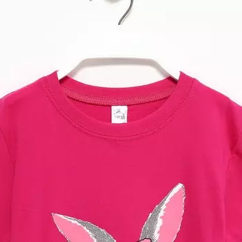 Футболка для девочки, цвет фуксия, рост 128