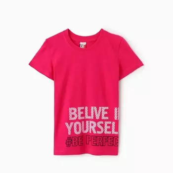 Футболка для девочки, цвет фуксия, рост 134 см