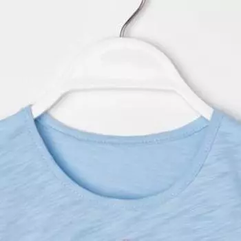 Футболка для девочки, цвет голубой, рост 140 см