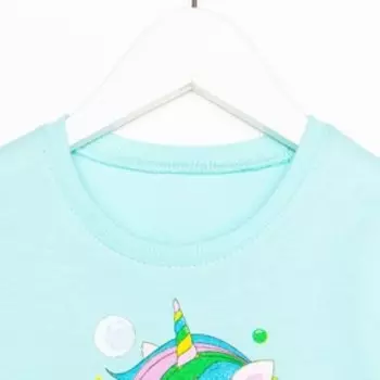 Футболка для девочки, цвет голубой, рост 98