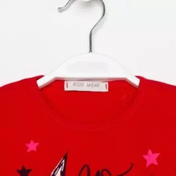 Футболка для девочки, цвет красный, рост 104 см