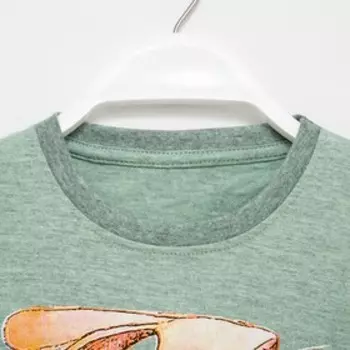 Футболка для девочки, цвет ментол/заяц, рост 110 см