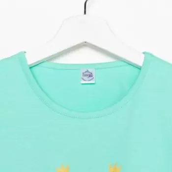 Футболка для девочки, цвет ментоловый, рост 140