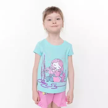 Футболка для девочки, цвет мятный, рост 116