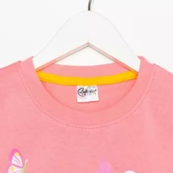 Футболка для девочки, цвет розовый/девочка, рост 98