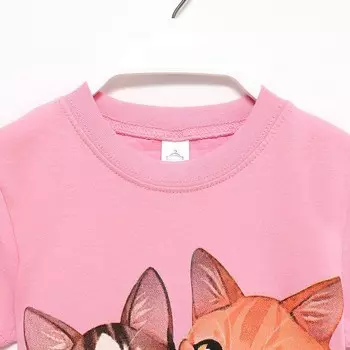 Футболка для девочки, цвет розовый, рост 104