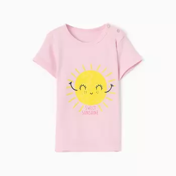 Футболка для девочки, цвет розовый, рост 80 (9-12 мес)