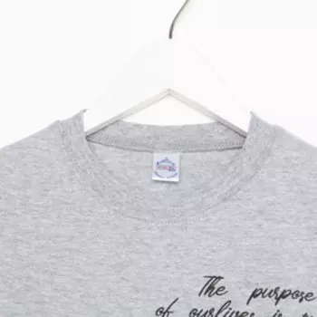 Футболка для девочки, цвет серый меланж, рост 116