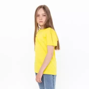 Футболка детская, цвет жёлтый, рост 128-134 см (36)