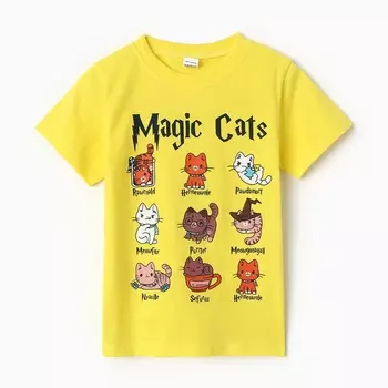 Футболка для девочки, цвет жёлтый, рост 86 см