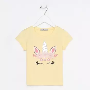 Футболка для девочки, цвет жёлтый, рост 98