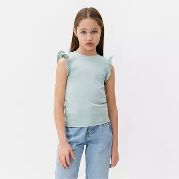 Футболка для девочки MINAKU, цвет голубой, рост 128 см