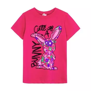 Футболка для девочки, рост 104 см, цвет пурпурный