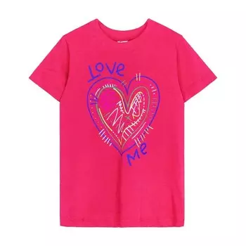 Футболка для девочки, рост 104 см, цвет пурпурный