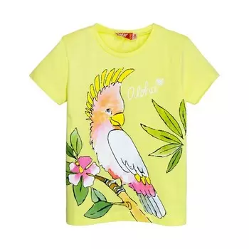 Футболка для девочки, рост 104 см, цвет лаймовый