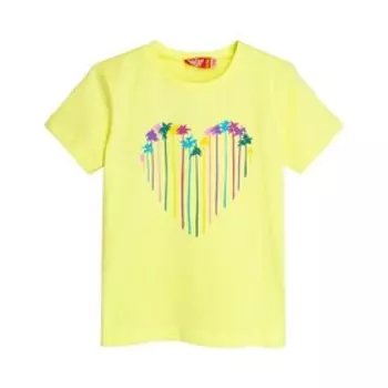 Футболка для девочки, рост 104 см, цвет лаймовый