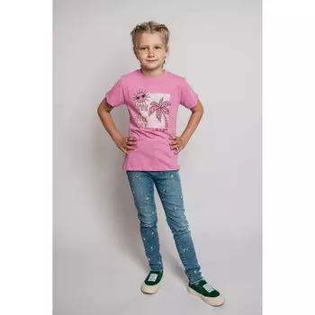 Футболка для девочки, рост 110 см, цвет розовый