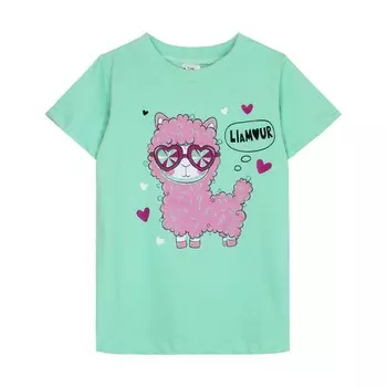 Футболка для девочки, рост 110 см, цвет мятный