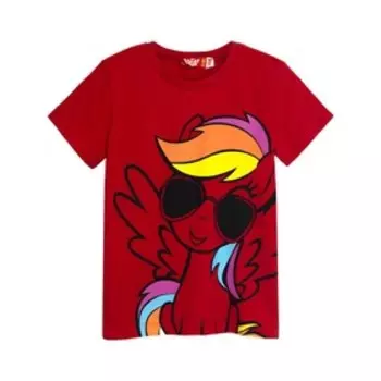 Футболка для девочки, рост 116 см, цвет красный