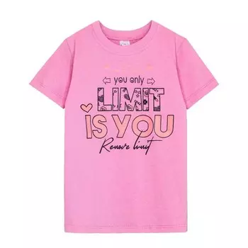 Футболка для девочки, рост 122 см, цвет розовый