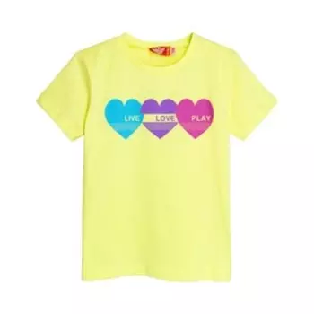 Футболка для девочки, рост 122 см, цвет лаймовый