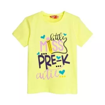 Футболка для девочки, рост 128 см, цвет лаймовый