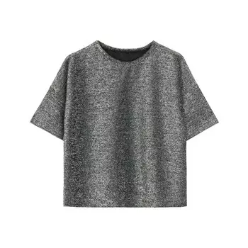 Футболка для девочки, рост 134 см, цвет серый