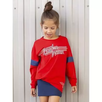 Футболка для девочки, рост 134 см, цвет красный