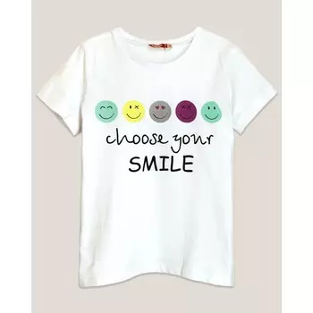 Футболка для девочки, рост 134 см, цвет белый