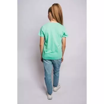 Футболка для девочки, рост 140 см, цвет мятный