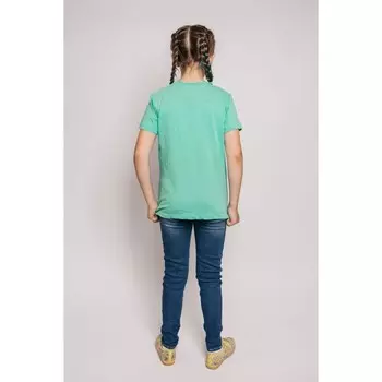 Футболка для девочки, рост 140 см, цвет мятный