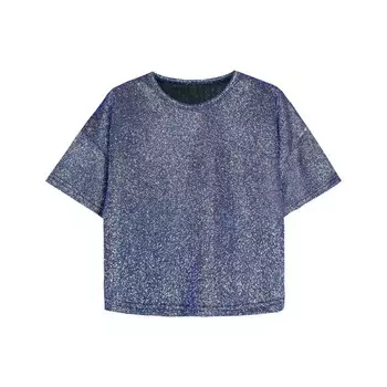 Футболка для девочки, рост 140 см, цвет синий